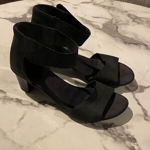 Rieker Black Heeled Sandals